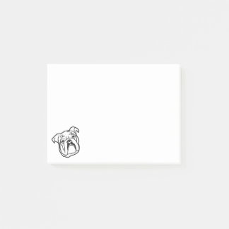 Cute British Bulldog Personalised Post-it Notes