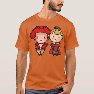 Cute British Victorian Era Couple in Traditional C T-Shirt