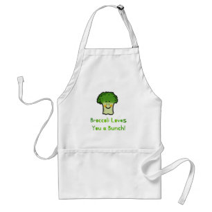 Cute Broccoli Pun Cartoon Design Standard Apron