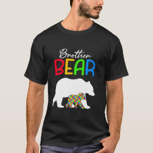Cute Brother Bear Autism Awareness Autistic Family T-Shirt