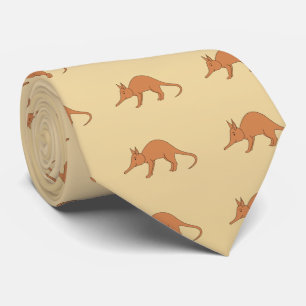 Cute Brown Aardvark Tie