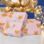 Cute Brown and White Cookie Pink Christmas Wrapping Paper<br><div class="desc">Introducing our Pink Christmas Wonderland Wrapping Paper, a delightful and modern choice to add a touch of whimsy to your holiday gifts. The background boasts a soft and inviting shade of pink, setting the perfect festive tone for your presents. Adorning this charming pink canvas are an array of super cute...</div>