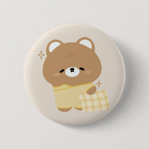 Cute Brown Bear 6 Cm Round Badge