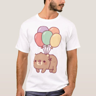 Cute Brown Bear and Balloons T-Shirt