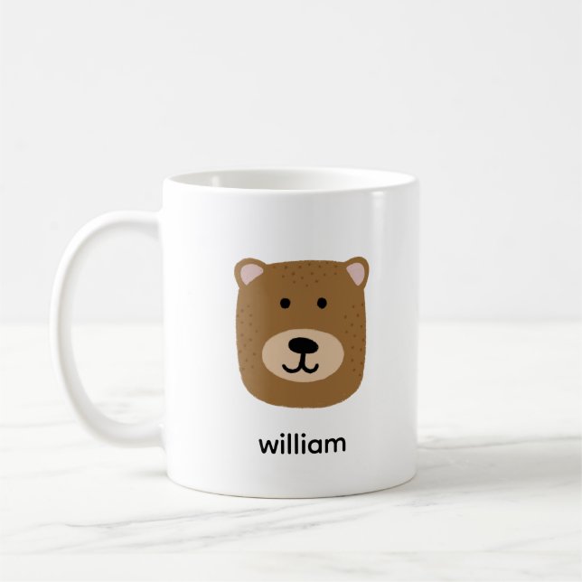 Cute brown bear coffee mug (Left)