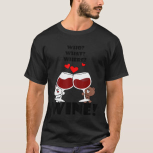 Cute brown bear cony bunny rabbit who what where w T-Shirt