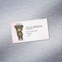 Cute Brown Bear Holding a Yellow Flower