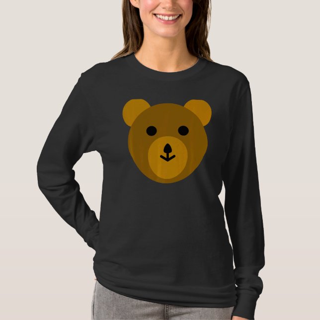 Cute Brown Bear Teddy Bear T-Shirt (Front)