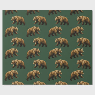 Cute Brown Bears Pattern Wrapping Paper