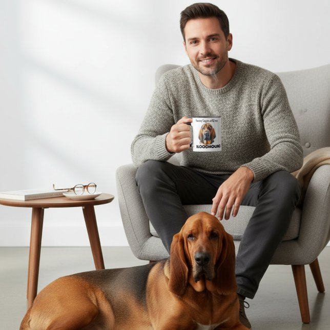 Cute Brown Bloodhound Morning Mug (Creator Uploaded)