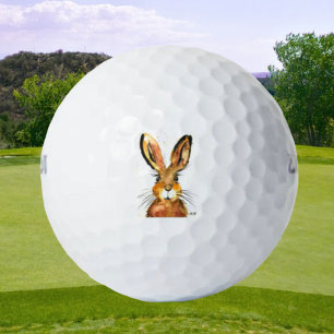 Cute brown bunny rabbit hare Forest Kids Golf Balls