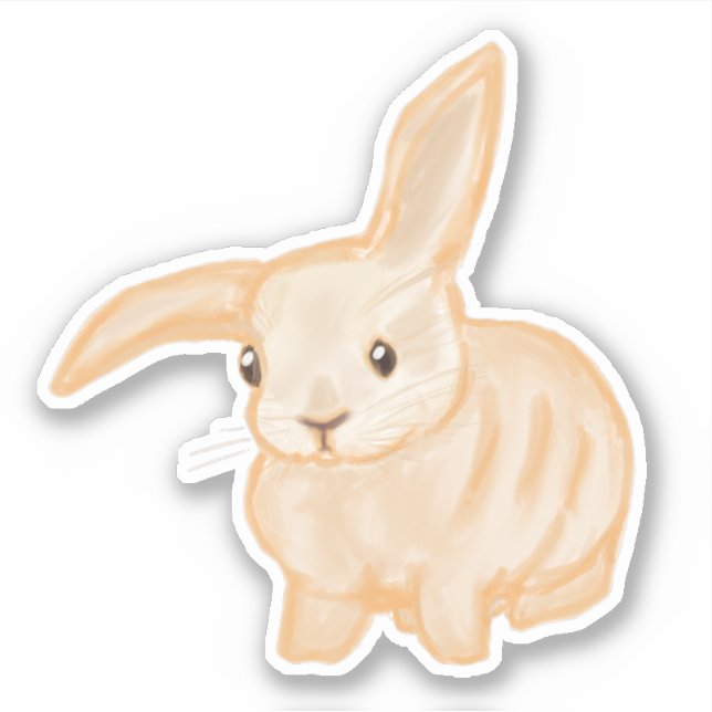 Cute Brown Bunny Rabbit - single cut-out. (Front)