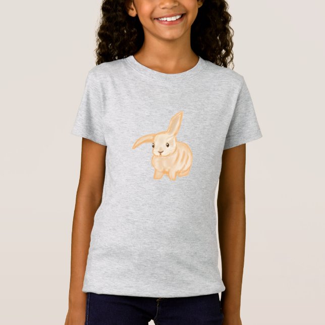 Cute Brown Bunny Rabbit - transparent. T-Shirt (Front)