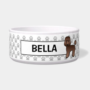 Cute Brown Cartoon Toy Poodle Dog And Dog's Name