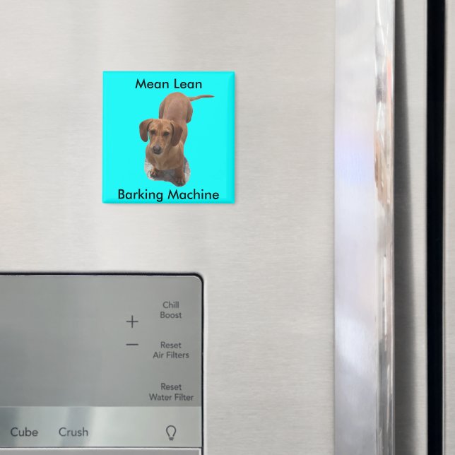 Cute Brown Dachshund Barking Machine Magnet (In Situ (Fridge))