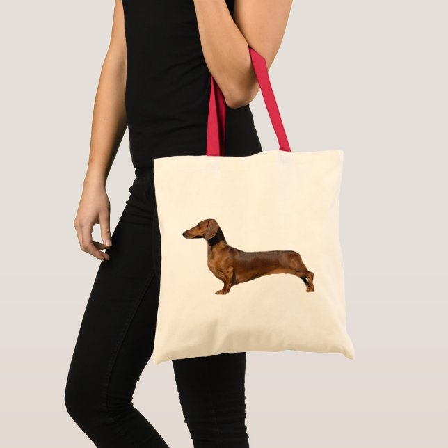 Cute Brown Dachshund Dog  Tote Bag (Front (Product))