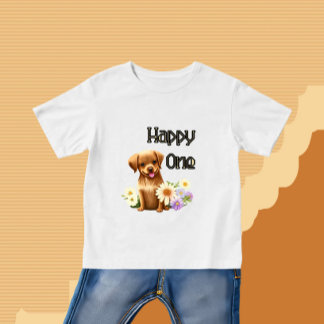 Cute brown dog baby T-Shirt