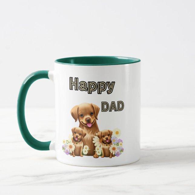 Cute brown dogs mug (Left)