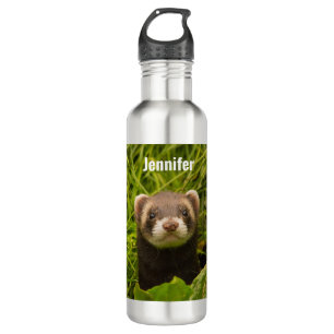 Cute Brown Ferret in the Grass 710 Ml Water Bottle
