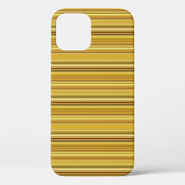 Cute brown golden stripes Case-Mate iPhone case (Back)