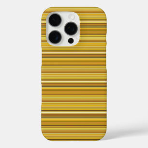 Cute brown golden stripes iPhone 16 pro case