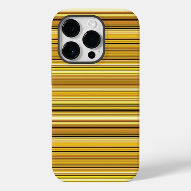 Cute brown golden stripes Case-Mate iPhone case (Back)