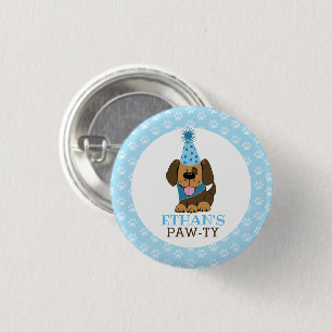 Cute Brown Handsome Puppy Dog Birthday 3 Cm Round Badge