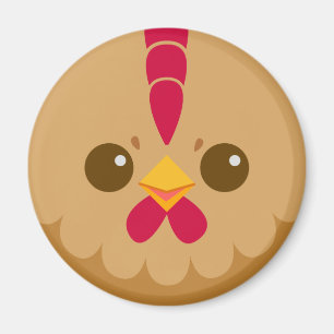 Cute Brown Hen / Chicken Magnet