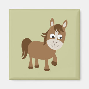 Cute Brown Horse Magnet