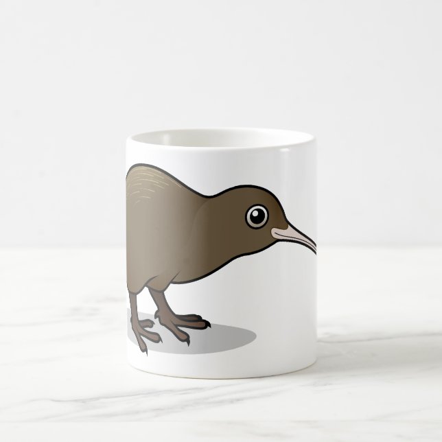 Cute Brown Kiwi from New Zealand Coffee Mug (Center)