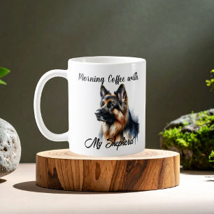 Cute Brown Morning Coffee My SHERPHERD PERSONALIZE Coffee Mug