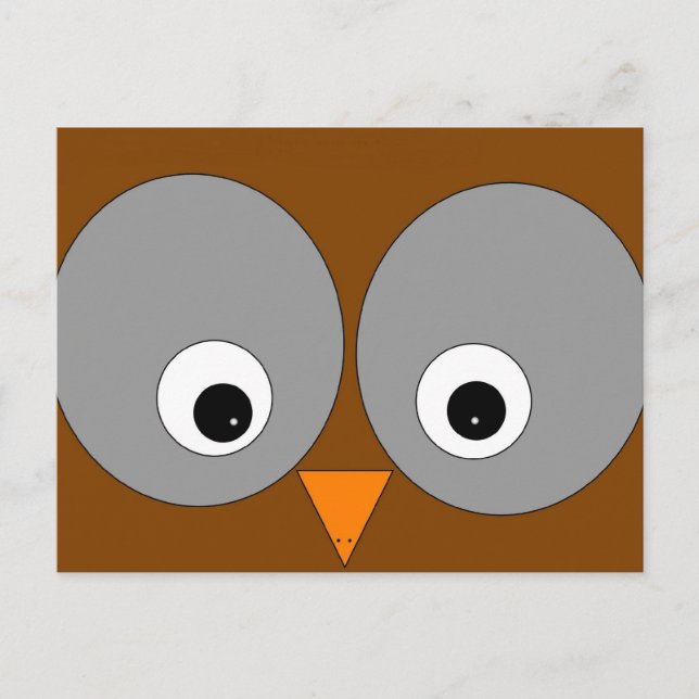 Cute Brown Owl Post Card (Front)