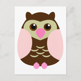 Cute Brown Owl Postcard