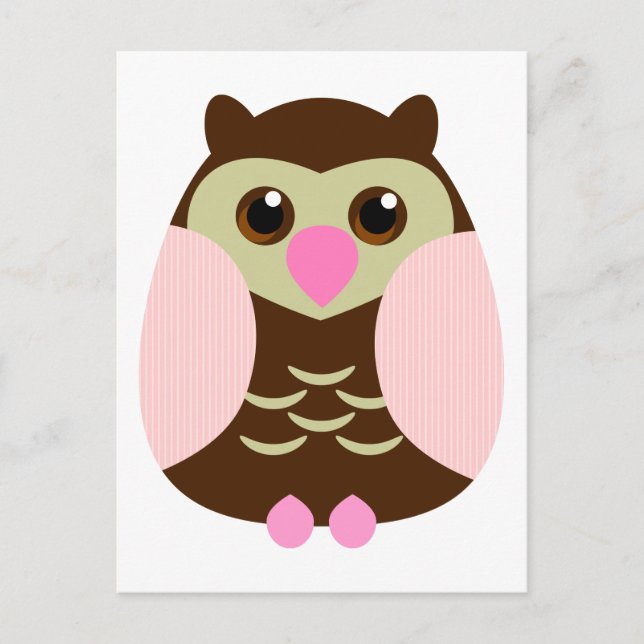 Cute Brown Owl Postcard (Front)