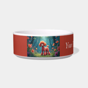 Cute Brown Poodle Bowl