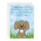 Cute Brown Puppy Dog n Flowers Baby Shower Invite