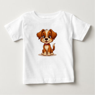 Cute Brown Puppy For Dog Lovers Baby T-Shirt