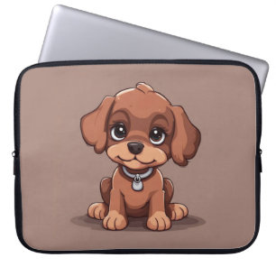 Cute brown puppy laptop sleeve