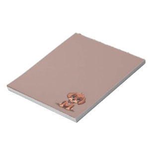 Cute brown puppy notepad