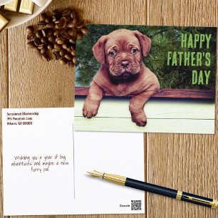 Cute Brown Puppy Photo Special Occasion Template Postcard