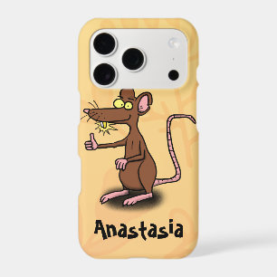 Cute brown rat thumbs up cartoon