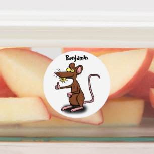 Cute brown rat thumbs up cartoon