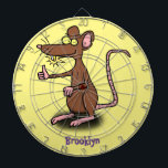 Cute brown rat thumbs up cartoon dartboard<br><div class="desc">This cute brown rat is giving the thumbs up on this cartoon button. Great for any rat lover!</div>