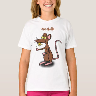 Cute brown rat thumbs up cartoon T-Shirt