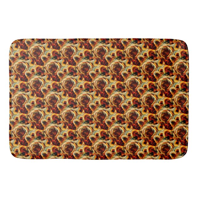 Cute brown seamless smudge pattern bath mat (Front)
