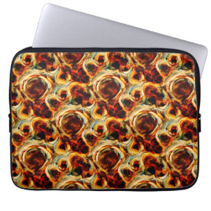 Cute brown seamless smudge pattern laptop sleeve