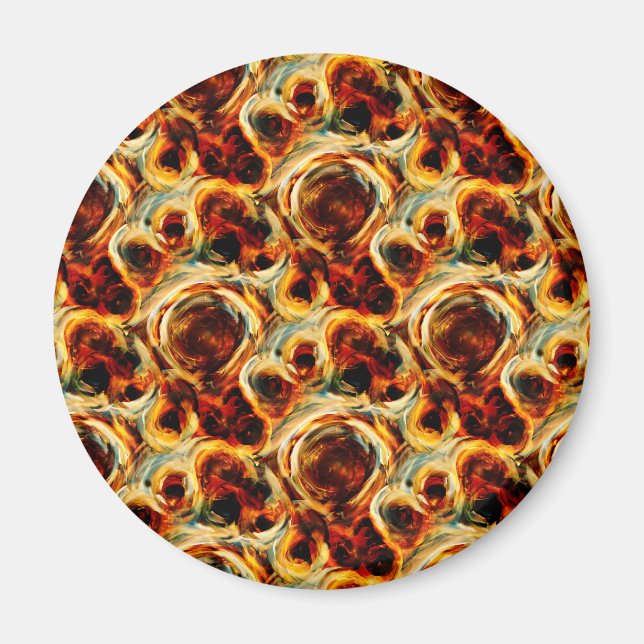 Cute brown seamless smudge pattern magnet (Front)