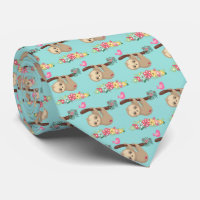 Cute Brown Sloth Hanging Upside down Pattern
