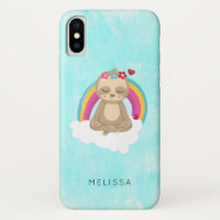 Cute Brown Sloth, Meditating on a Cloud