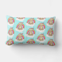 Cute Brown Sloth, Meditating on a Cloud Pattern